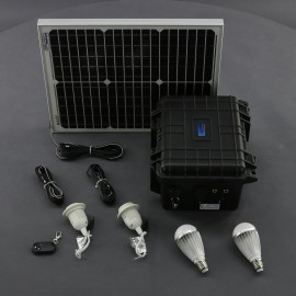 SO202 - solární systém 20 W s aku, 12 V a USB a LED, přenosný