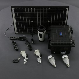 SO204 - solární systém 30 W s aku, 12 V a USB a LED, přenosný