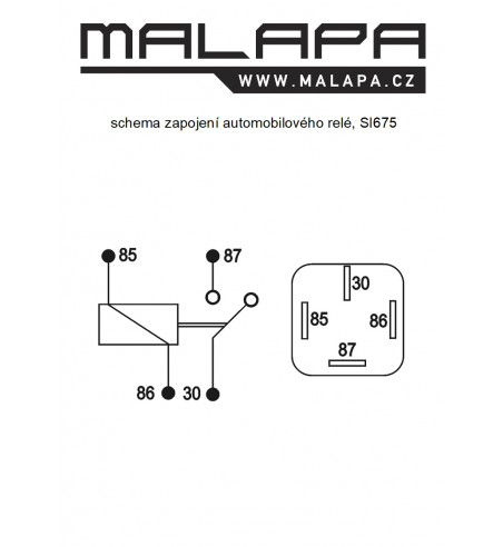 schéma zapojení auto relé SI675