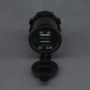 SI122 - 2x USB-A nabíječka 1 + 2,1 A, IP65, panelová