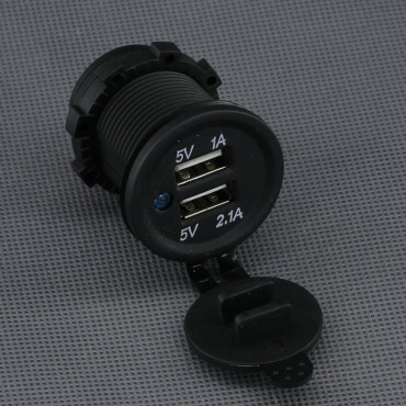 SI122 - 2x USB-A nabíječka 1 + 2,1 A, IP65, panelová