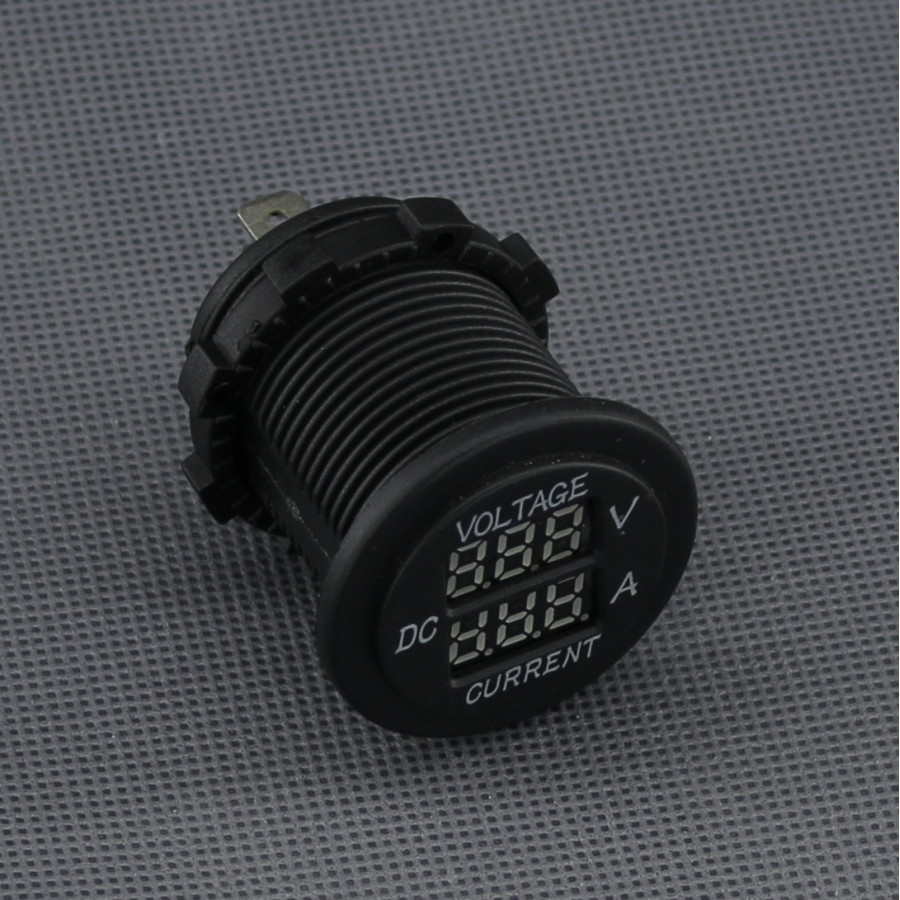 SI119 - voltmetr + ampérmetr, digitální, panelový, průměr 29 mm