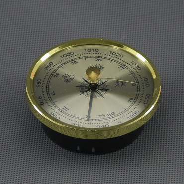 VT30 - barometr analogový, zlatý, průměr 70 mm