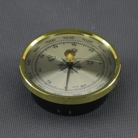 VT30 - barometr analogový, zlatý, průměr 70 mm