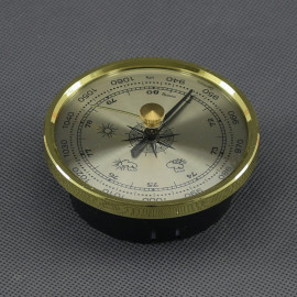 VT30 - barometr analogový, zlatý, průměr 70 mm