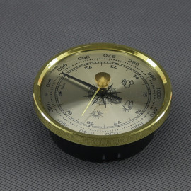 VT30 - barometr analogový, zlatý, průměr 70 mm