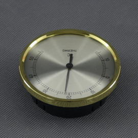 VT28 - teploměr analogový, zlatý, průměr 70 mm