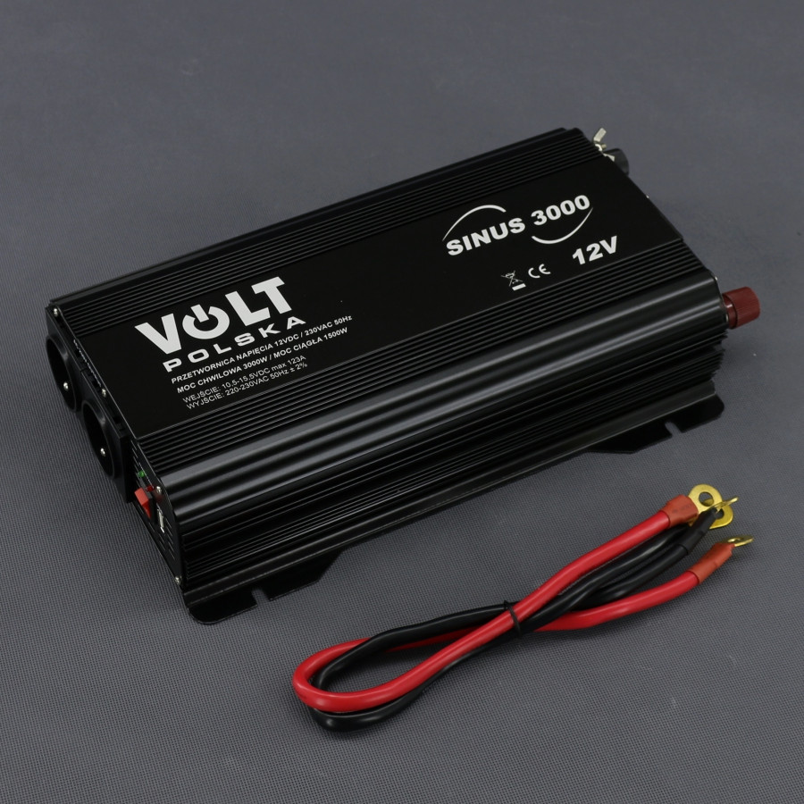 SI313 - měnič napětí 12 V na 230 V, 1500 W čistý sinus a USB