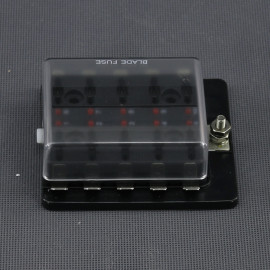 SI615 - pouzdro 10x nožové autopojistky Standard, 10x 16 A a LED