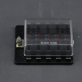 SI615 - pouzdro 10x nožové autopojistky Standard, 10x 16 A a LED