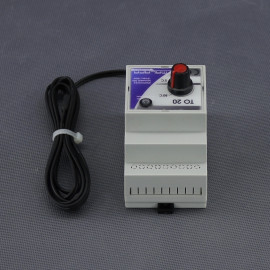 TO20 - termostat pro topení 12 V, 120 W, NC, na DIN lištu