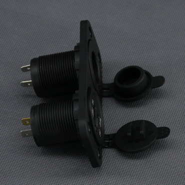 SI126 - USB-A nabíječka + auto zásuvka (CL), IP65, panelová