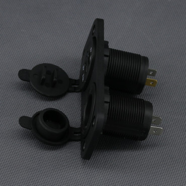 SI126 - USB-A nabíječka + auto zásuvka (CL), IP65, panelová