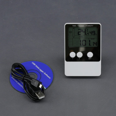 VT20 - záznamník teploty a vlhkosti (datalogger USB), displej