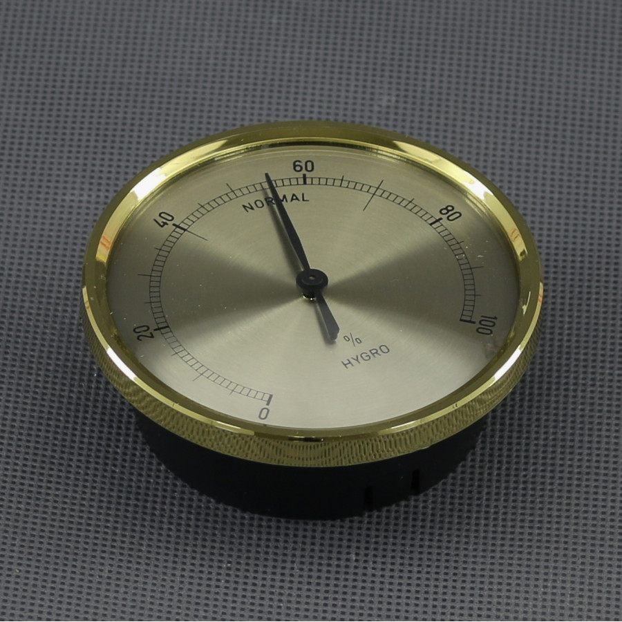 VT29 - vlhkoměr analogový, zlatý, průměr 70 mm