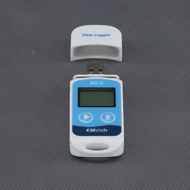 VT75 - záznamník teploty (datalogger USB), displej