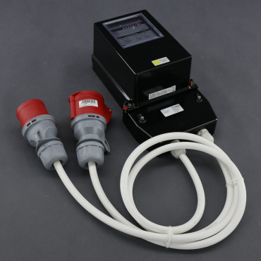 EL02 - přenosný elektroměr 3f, 32 A, analogový, zásuvka a vidlice