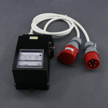 EL02 - přenosný elektroměr 3f, 32 A, analogový, zásuvka a vidlice