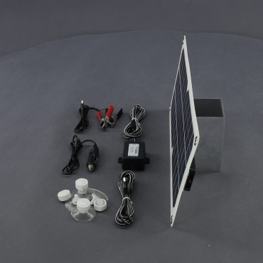 SO127 - solární nabíječka autobaterií 12 V, 20 W, ohebná a USB