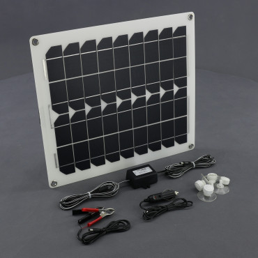 SO128 - solární nabíječka autobaterií 12 V, 30 W, ohebná a USB