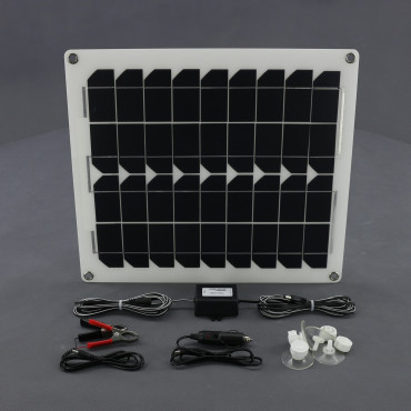 SO128 - solární nabíječka autobaterií 12 V, 30 W, ohebná a USB