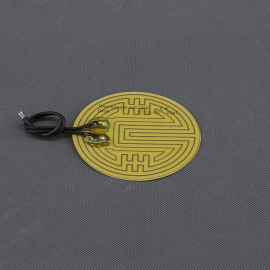 TF1204 - topná fólie PES 12 V, 15 W, lepicí, průměr 90 mm